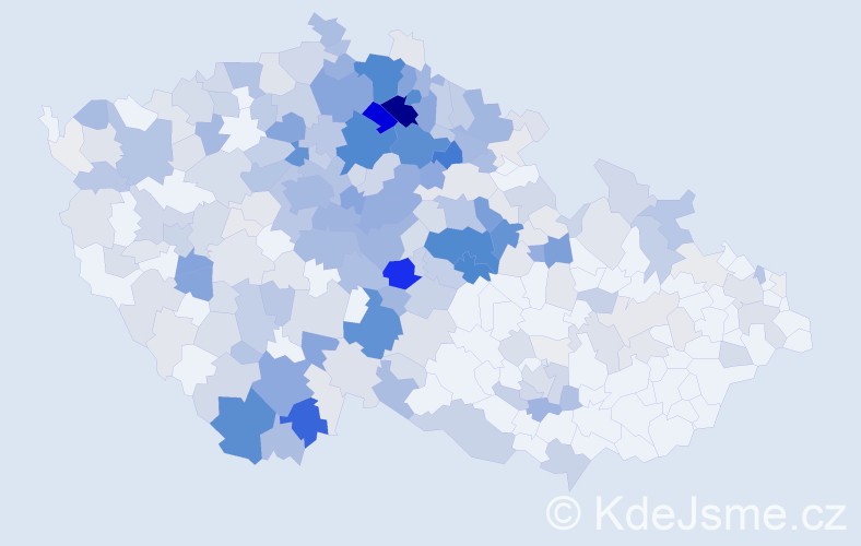 Příjmení: 'Kyselová', počet výskytů 1254 v celé ČR