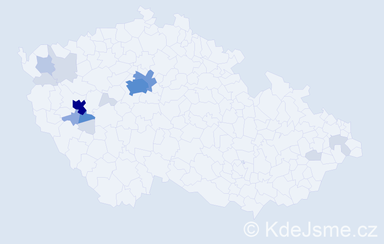 Příjmení: 'Krpejš', počet výskytů 51 v celé ČR