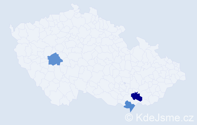 Příjmení: 'Čergeová', počet výskytů 4 v celé ČR
