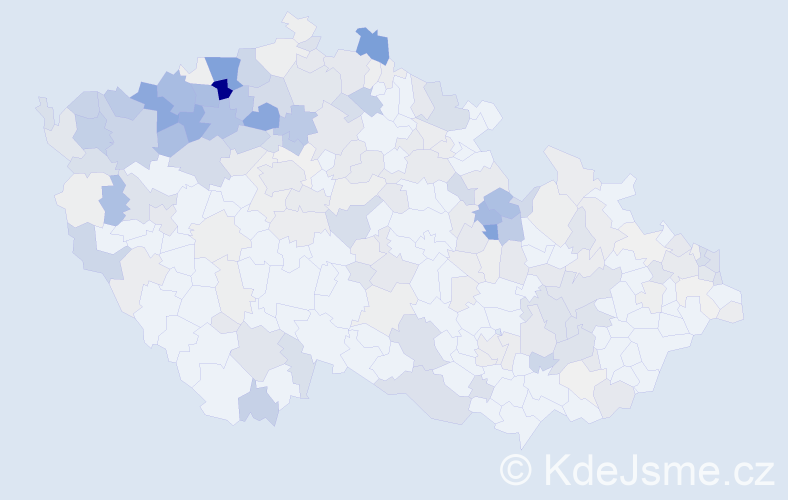 Příjmení: 'Berky', počet výskytů 956 v celé ČR