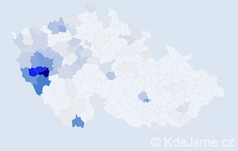 Příjmení: 'Baxa', počet výskytů 413 v celé ČR