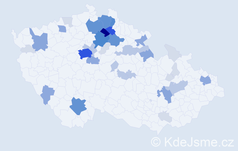 Příjmení: 'Peldová', počet výskytů 133 v celé ČR