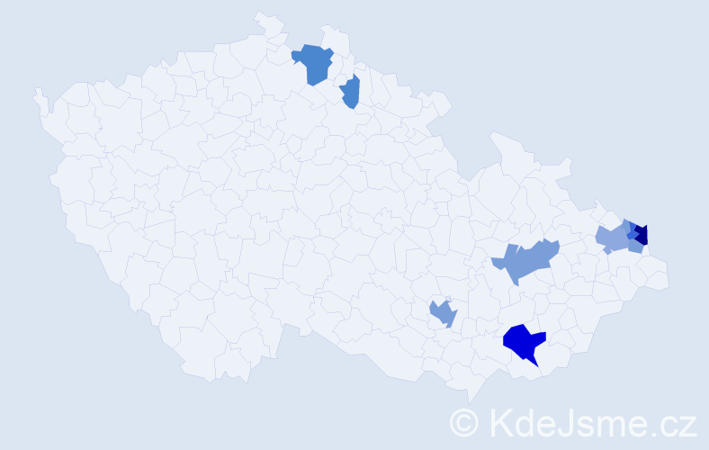 Příjmení: 'Zembol', počet výskytů 32 v celé ČR