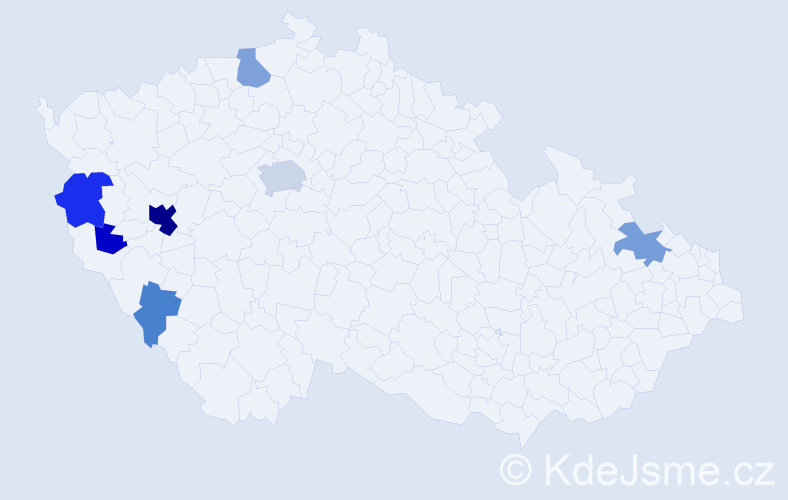 Příjmení: 'Landštof', počet výskytů 22 v celé ČR