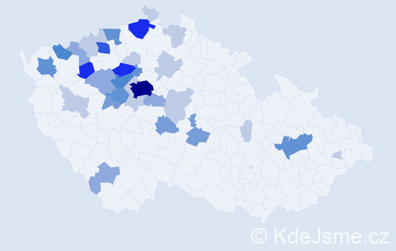 Příjmení: 'Donda', počet výskytů 97 v celé ČR