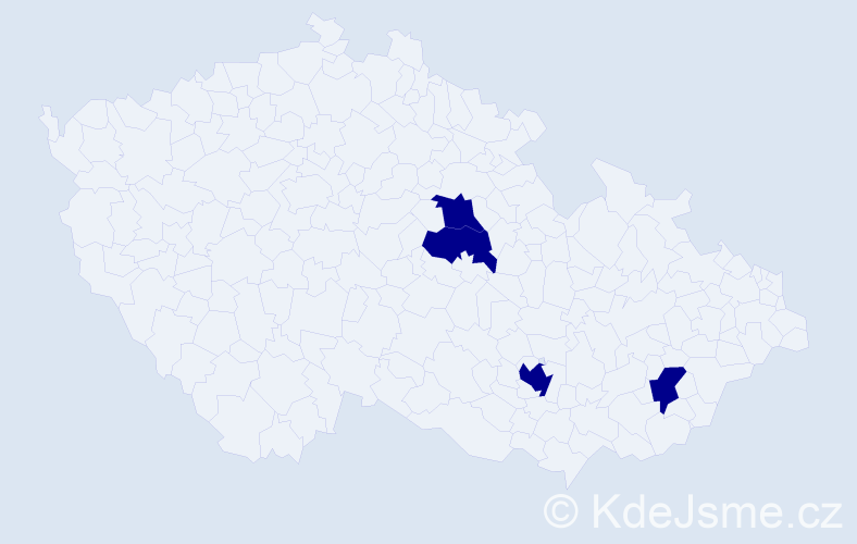 Příjmení: 'Derbeková', počet výskytů 4 v celé ČR