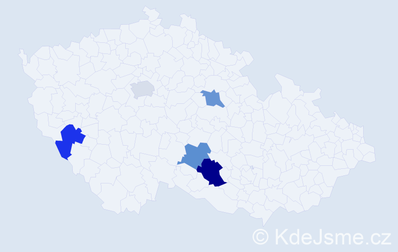 Příjmení: 'Riehsová', počet výskytů 6 v celé ČR