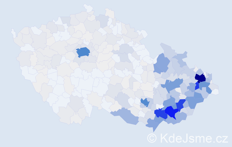 Příjmení: 'Polášek', počet výskytů 3012 v celé ČR