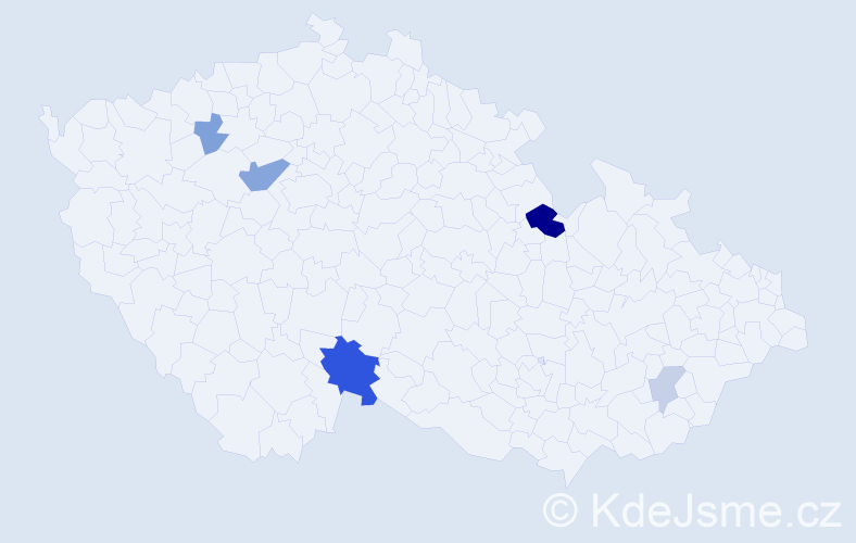 Příjmení: 'Kriššová', počet výskytů 13 v celé ČR