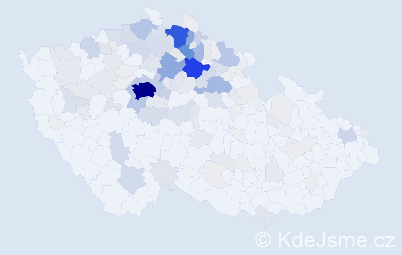 Příjmení: 'Drbohlav', počet výskytů 543 v celé ČR