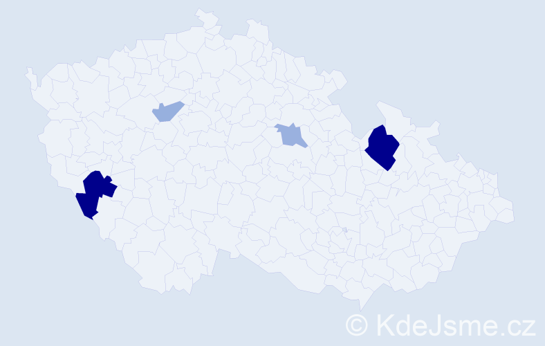 Příjmení: 'Šillarová', počet výskytů 9 v celé ČR