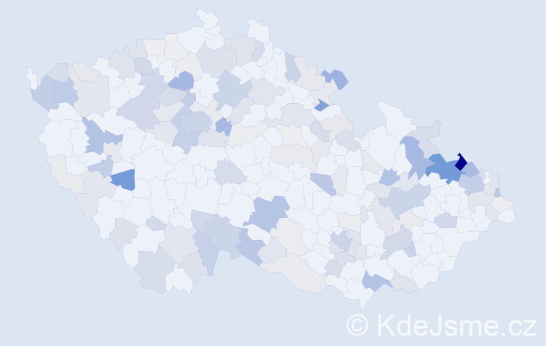 Příjmení: 'Hartmann', počet výskytů 495 v celé ČR