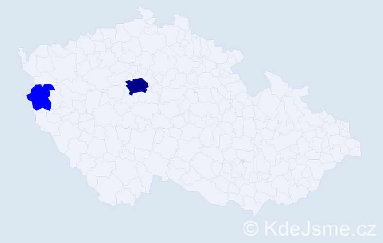 Příjmení: 'Myersová', počet výskytů 3 v celé ČR