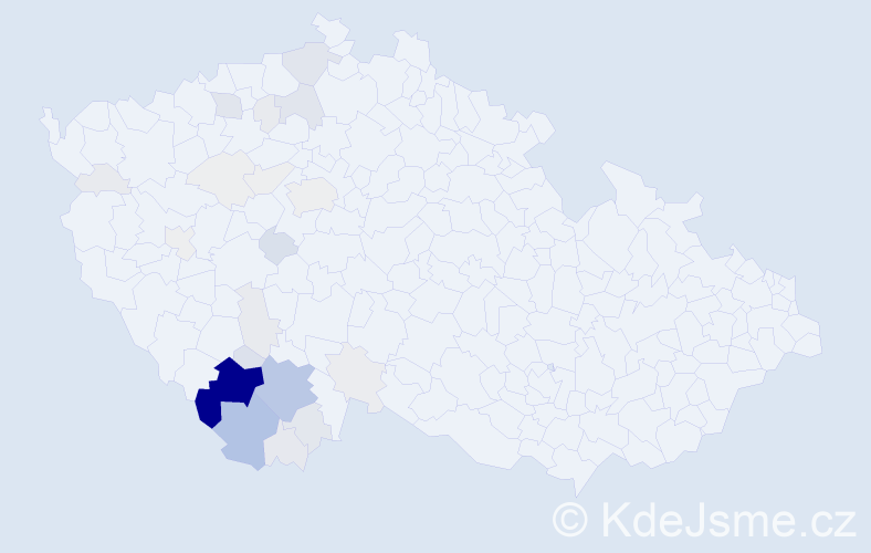 Příjmení: 'Ludačka', počet výskytů 142 v celé ČR