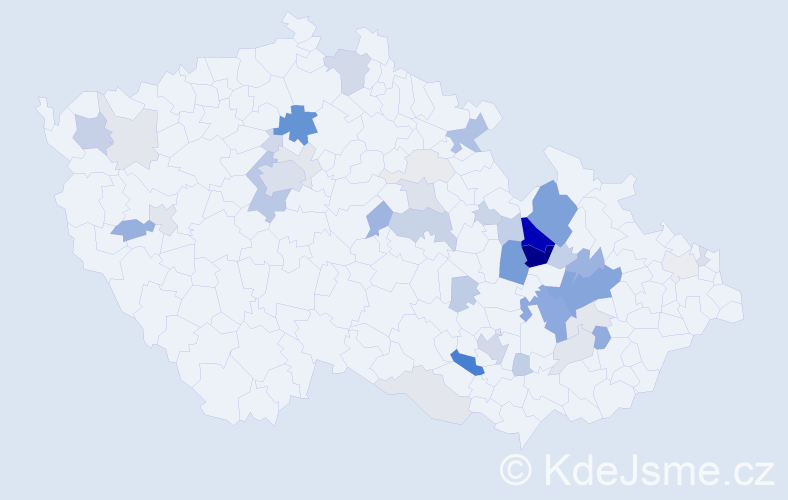 Příjmení: 'Weinlich', počet výskytů 139 v celé ČR