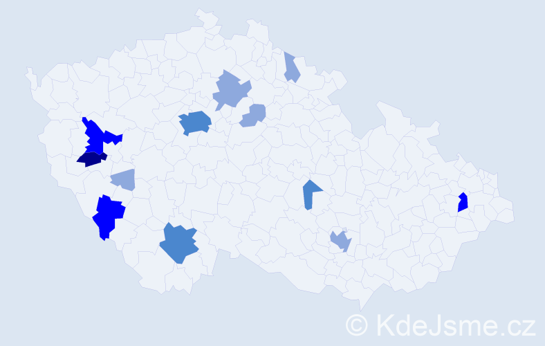 Příjmení: 'Pelzer', počet výskytů 32 v celé ČR