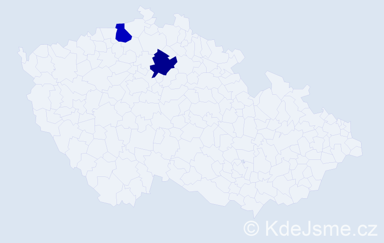 Příjmení: 'Loebel', počet výskytů 6 v celé ČR
