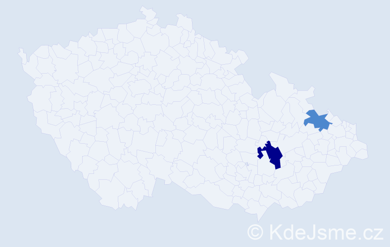 Příjmení: 'Močárová', počet výskytů 3 v celé ČR