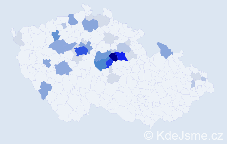 Příjmení: 'Loužilová', počet výskytů 129 v celé ČR