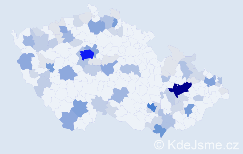 Příjmení: 'Lindner', počet výskytů 292 v celé ČR