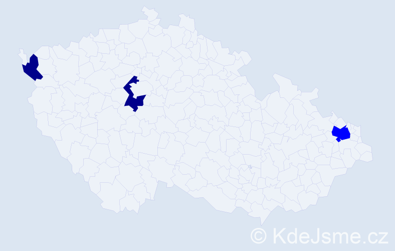 Příjmení: 'Zierová', počet výskytů 5 v celé ČR
