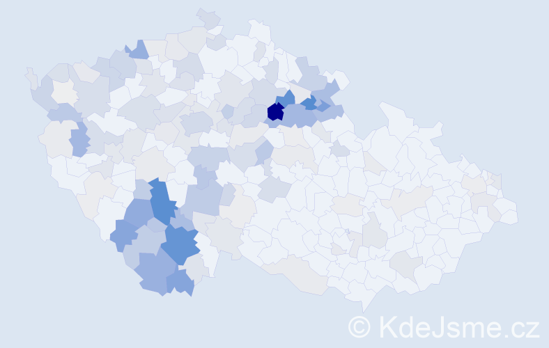 Příjmení: 'Vlášek', počet výskytů 517 v celé ČR