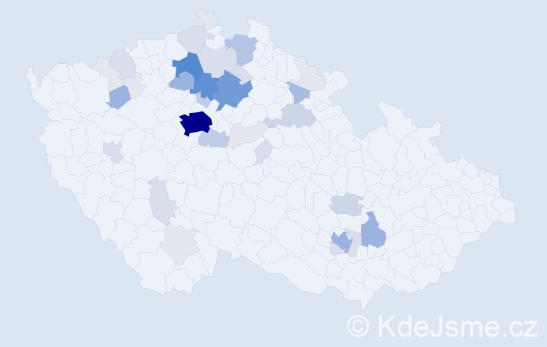 Příjmení: 'Legner', počet výskytů 165 v celé ČR