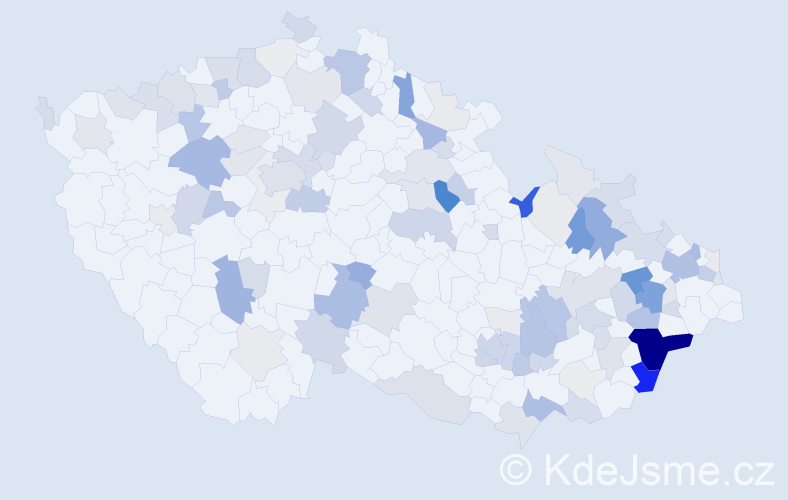 Příjmení: 'Řepková', počet výskytů 402 v celé ČR