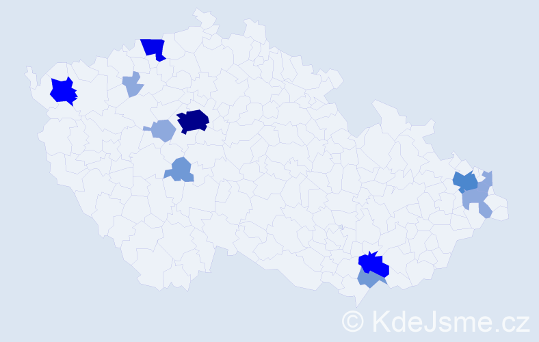 Příjmení: 'Marhefková', počet výskytů 31 v celé ČR