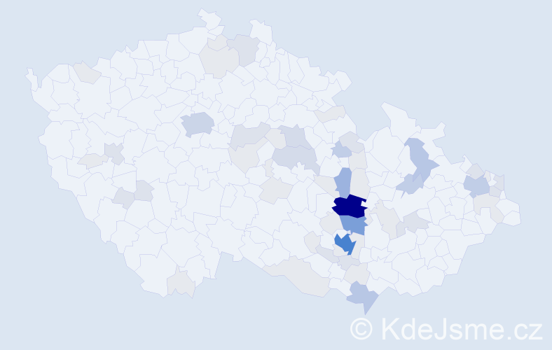 Příjmení: 'Fadrná', počet výskytů 185 v celé ČR