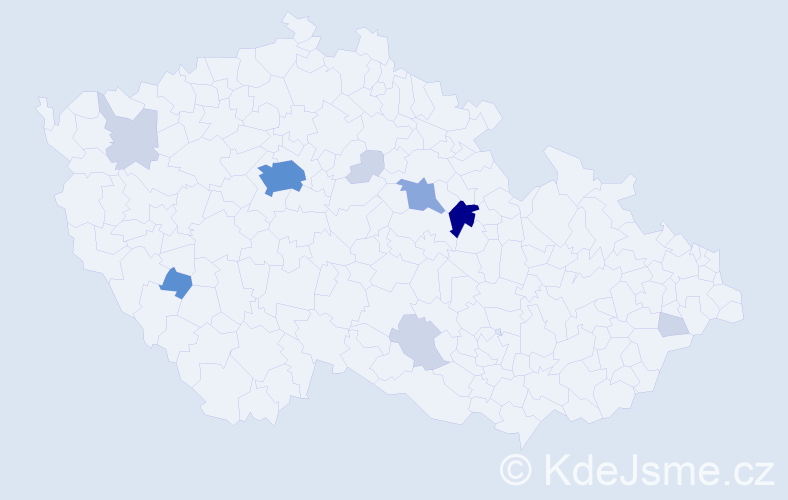 Příjmení: 'Bartheldy', počet výskytů 33 v celé ČR