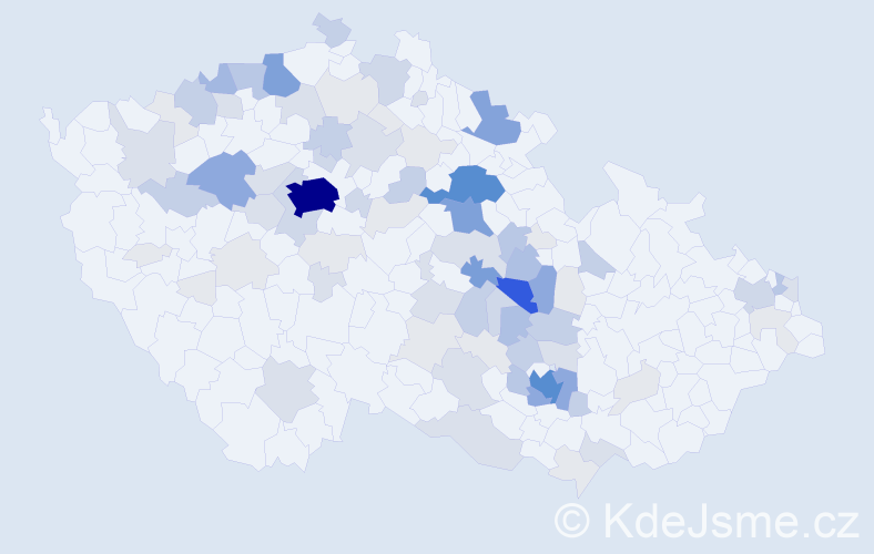 Příjmení: 'Makovský', počet výskytů 332 v celé ČR