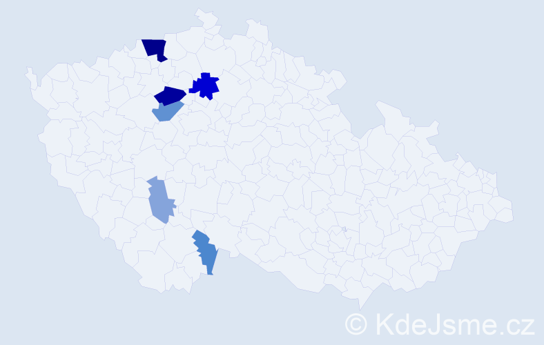 Příjmení: 'Matzek', počet výskytů 18 v celé ČR