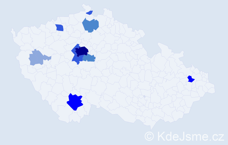 Příjmení: 'Vejrostek', počet výskytů 28 v celé ČR