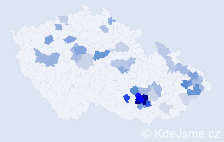 Příjmení: 'Rossi', počet výskytů 187 v celé ČR
