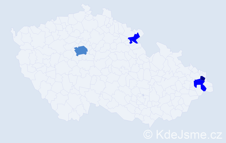 Příjmení: 'Koziar', počet výskytů 8 v celé ČR