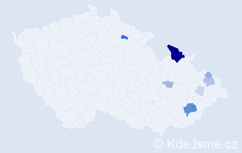 Příjmení: 'Rupa', počet výskytů 35 v celé ČR