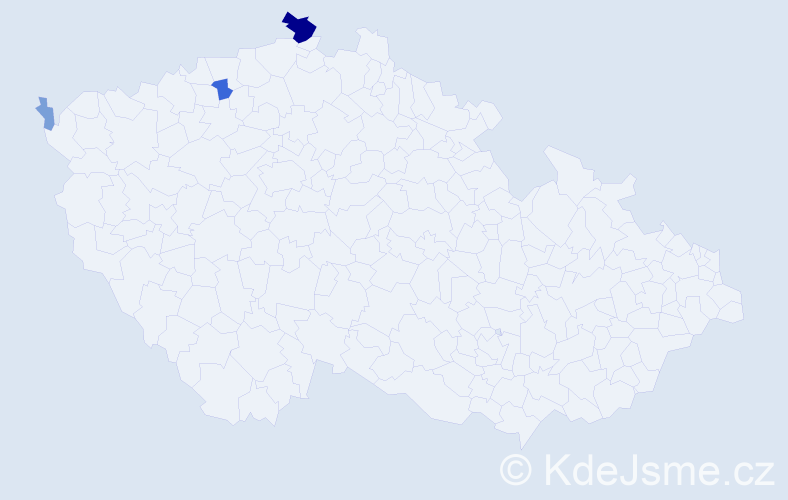 Příjmení: 'Cimrt', počet výskytů 13 v celé ČR
