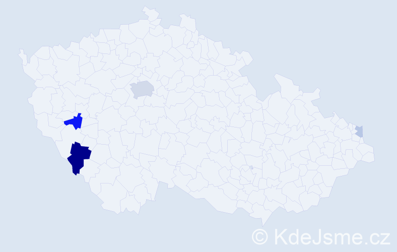 Příjmení: 'Petergáč', počet výskytů 11 v celé ČR