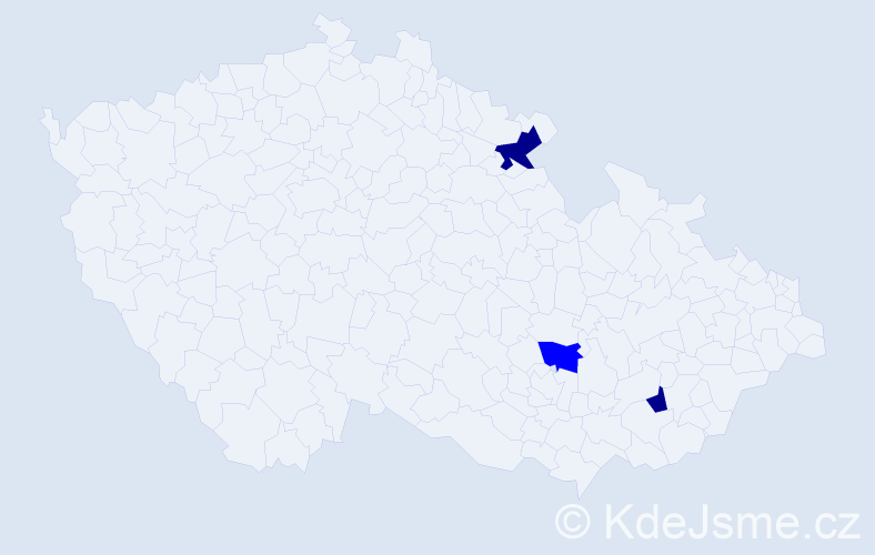Příjmení: 'Dondog', počet výskytů 5 v celé ČR