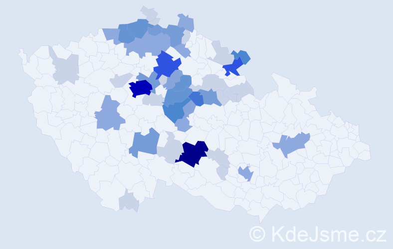 Příjmení: 'Mazačová', počet výskytů 142 v celé ČR