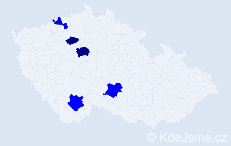 Příjmení: 'Enická', počet výskytů 8 v celé ČR