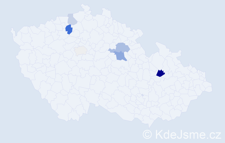 Příjmení: 'Fibigr', počet výskytů 22 v celé ČR