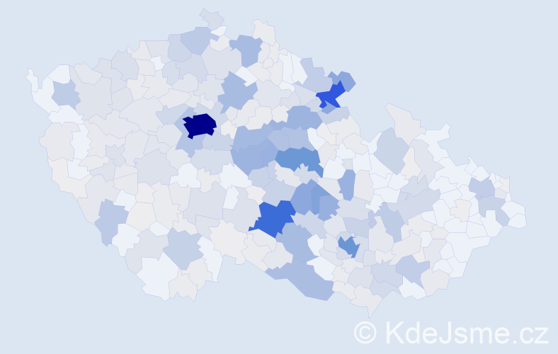 Příjmení: 'Zelený', počet výskytů 1722 v celé ČR
