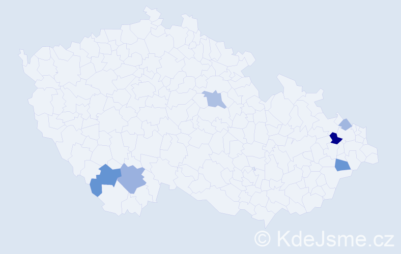 Příjmení: 'Lenhard', počet výskytů 14 v celé ČR