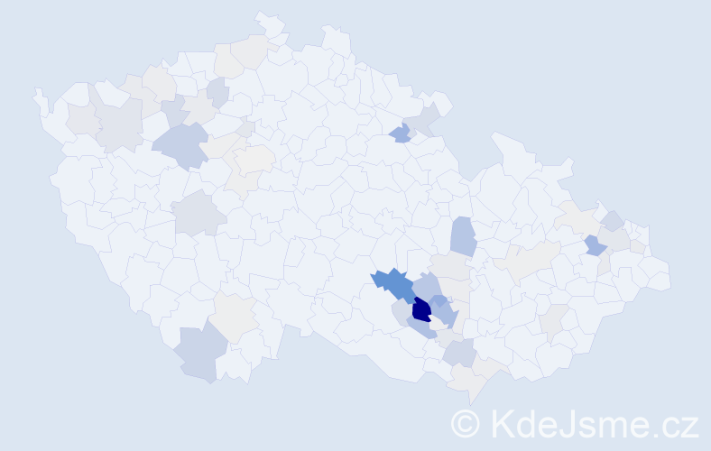 Příjmení: 'Hotárková', počet výskytů 178 v celé ČR