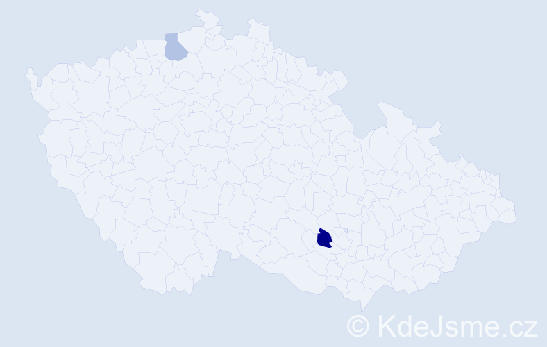 Příjmení: 'Kimball', počet výskytů 3 v celé ČR