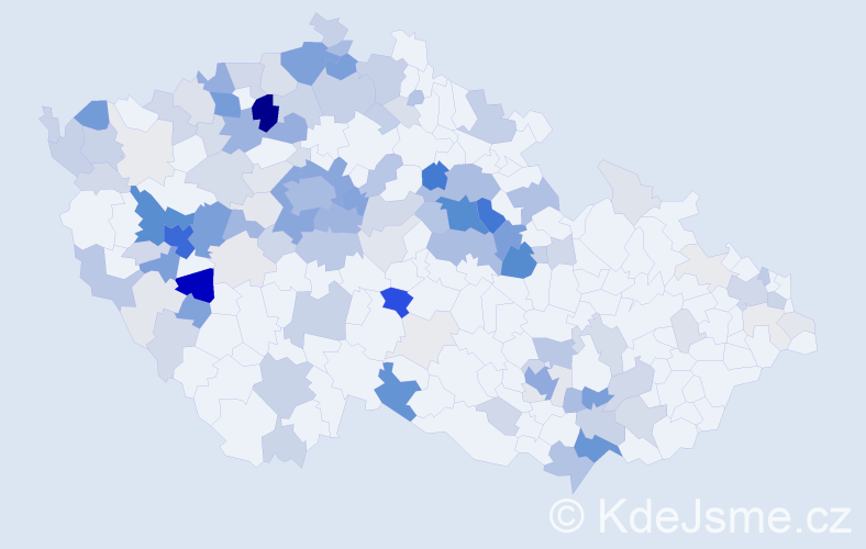 Příjmení: 'Racková', počet výskytů 518 v celé ČR