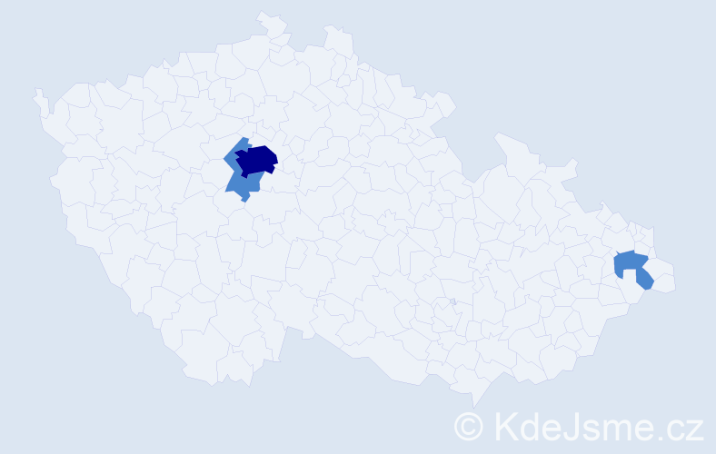 Příjmení: 'Papazovová', počet výskytů 5 v celé ČR
