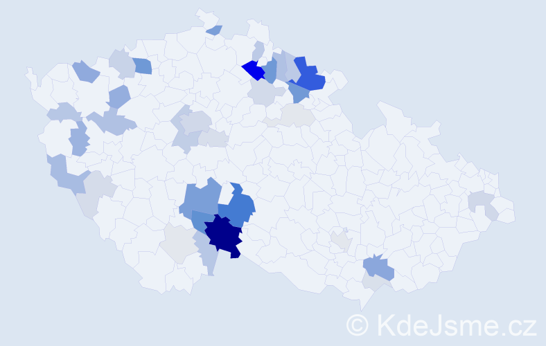 Příjmení: 'Kalkus', počet výskytů 119 v celé ČR